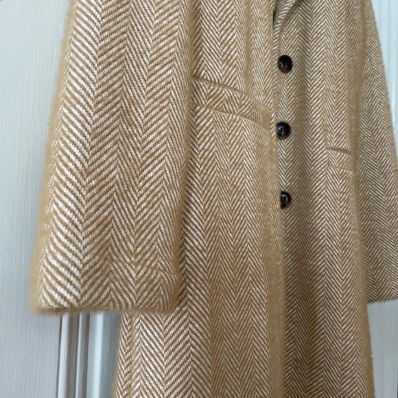 NEW Sanctuary x Anthropologie coat, size XS, brown and white striped, soft - Picture 5 of 9